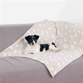 Fleece deken kenny beige 75 x 50 cm