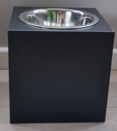 Houten honden voerbak Mailo enkel maat L
