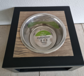 Houten voerbak Joep enkel maat M