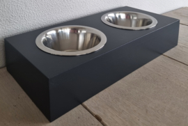 Houten voerbak Mailo dubbel maat S