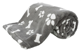 Fleece deken kenny grijs 100 x 75 cm