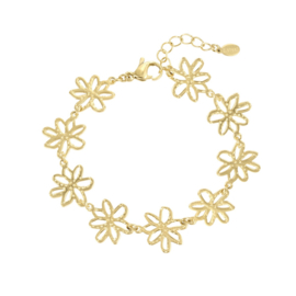 BLOEMEN ARMBAND - GOUD