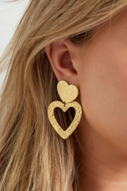 OORBELLEN LOVELY HART - GOUD