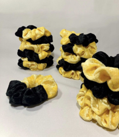 Team scrunchie Geel/Zwart