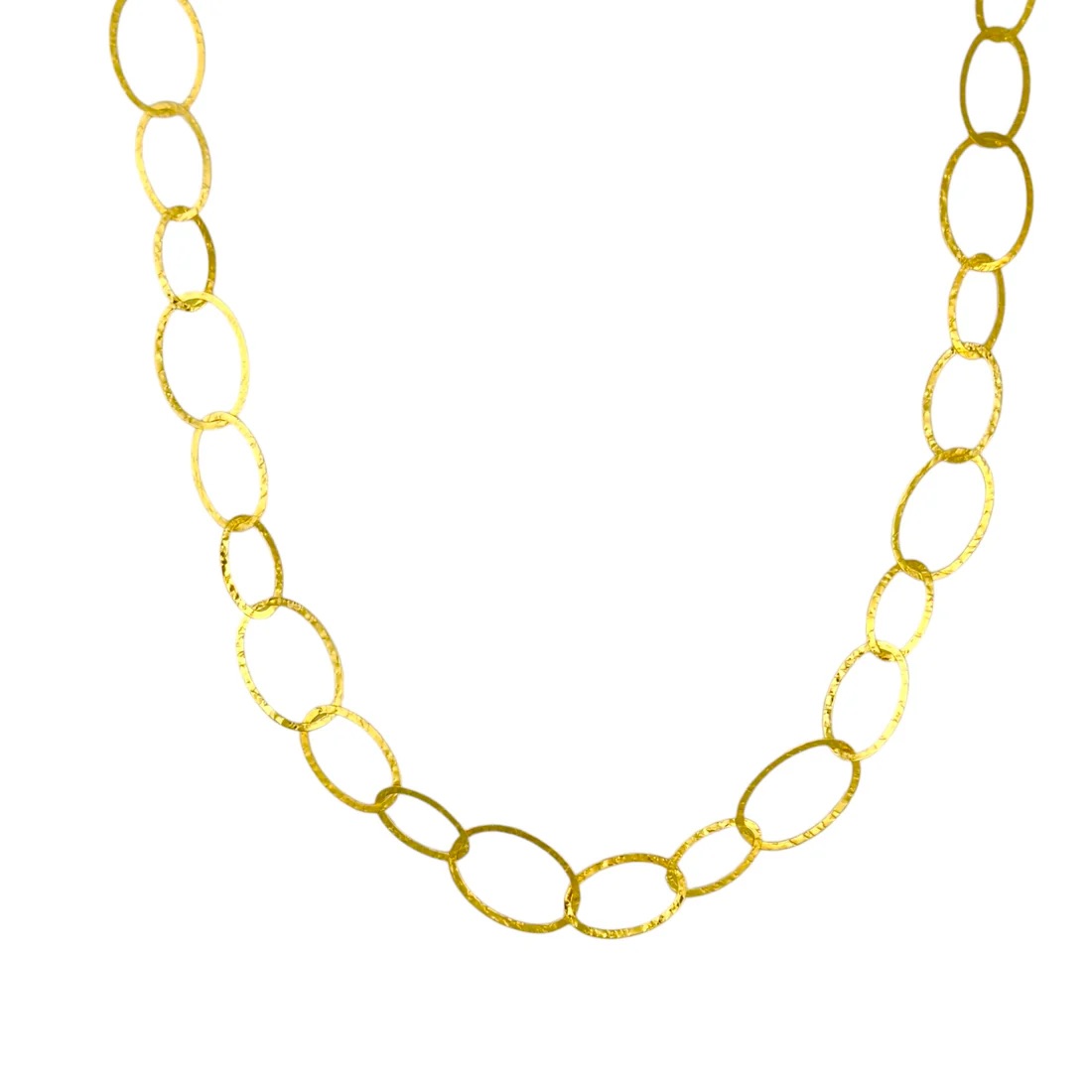 LANGE KETTING SCHAKELS - GOUD