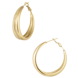 HOOPS HALF PRINT - GOUD