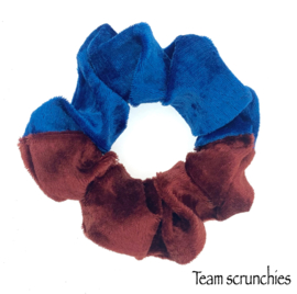 Team scrunchie Kobaltblauw/Roestbruin