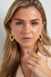 OORBELLEN LOVELY HART - GOUD