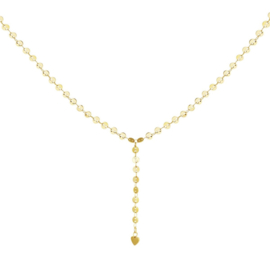 KETTING Y-VORM RONDJES - GOUD