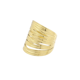 LANGE STATEMENT RING - GOUD