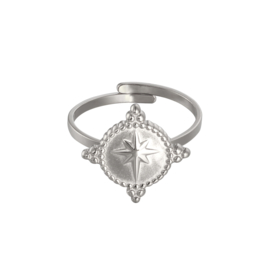 RING AMULET STAR - ZILVER