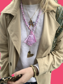 BANDANA KETTING LICHT ROZE
