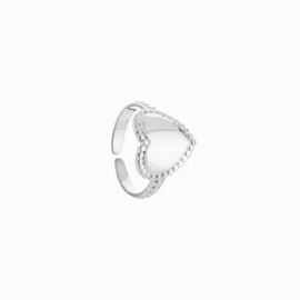 RING HART - ZILVER