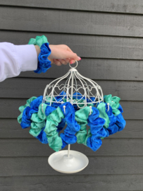 Team scrunchie Groen/Kobaltblauw
