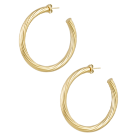 HOOPS MET GEDRAAID PATROON - GOUD