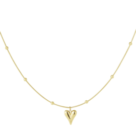 KETTING TRENDY HARTJE - GOUD