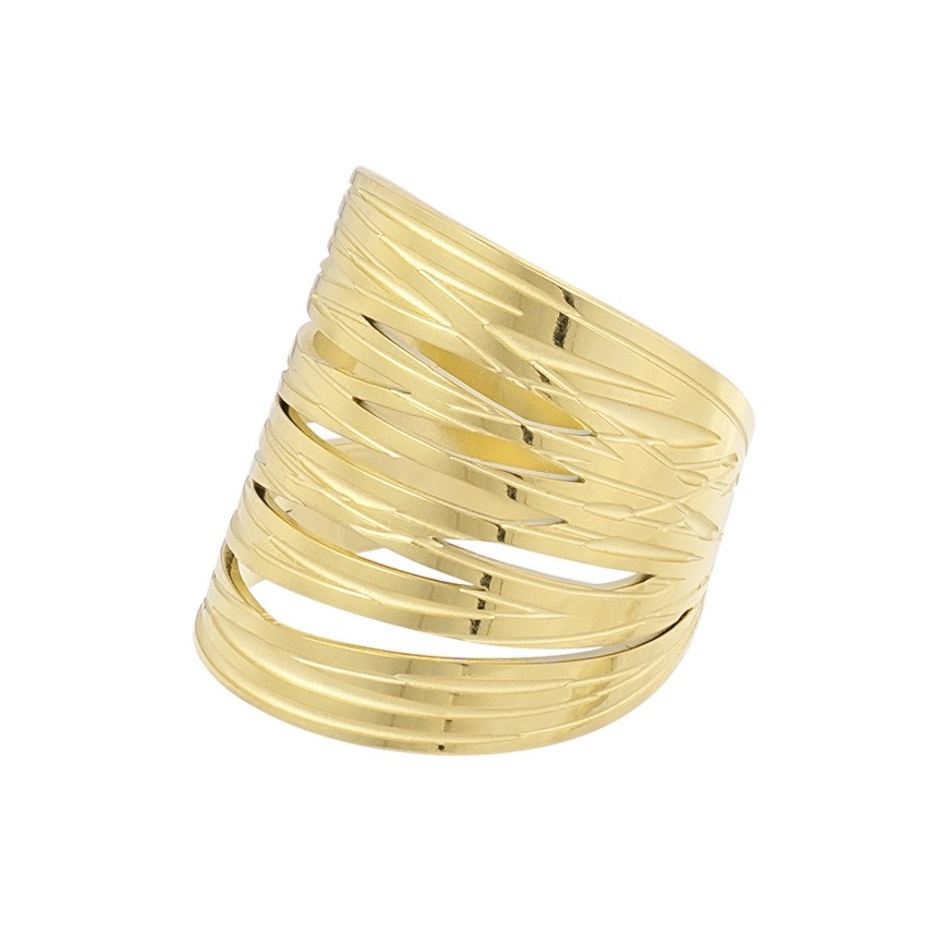 LANGE STATEMENT RING - GOUD