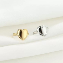 RING HART - ZILVER