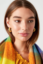 KLEINE CHUNKY RONDE HOOPS - GOUD