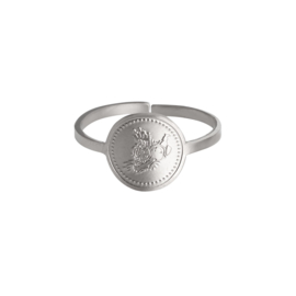 RING MUNT - ZILVER