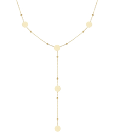 KETTING LANG RONDJES - GOUD