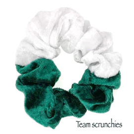 Team scrunchie Donkergroen/Wit