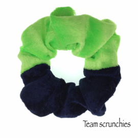 Team scrunchie Lichtgroen/Donkerblauw