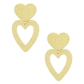 OORBELLEN LOVELY HART - GOUD