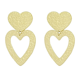 OORBELLEN LOVELY HART - GOUD