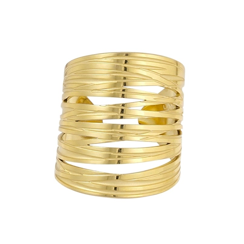 LANGE STATEMENT RING - GOUD
