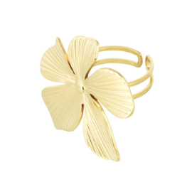 RING IBIZA BLOEM - GOUD