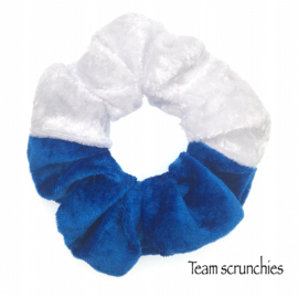 Team scrunchie Wit/Kobaltblauw