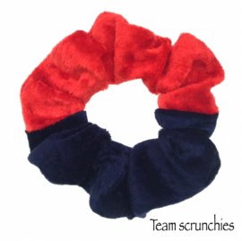 Team scrunchie Rood/Donkerblauw