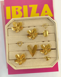 RING IBIZA BLOEM - GOUD