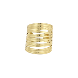 LANGE STATEMENT RING - GOUD
