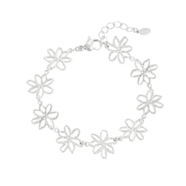 BLOEMEN ARMBAND - ZILVER