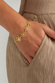 BLOEMEN ARMBAND - GOUD