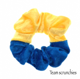 Team scrunchie Geel/Kobaltblauw