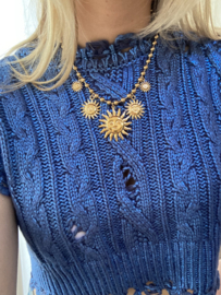 KETTING ZONNESTRAALTJE - GOUD