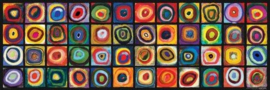 Eurographics - Color Study of Squares - 1000 stukjes  Panorama