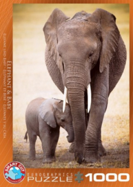 Eurographics 0270 - Elephant & Baby - 1000 stukjes