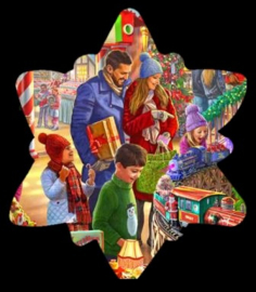 Gibsons 9511 - Festive Favourites Advent Calendar - 24 Vormpuzzels