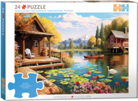 Eurographics 6016 - Cottage by the Lake - 24XXL stukjes