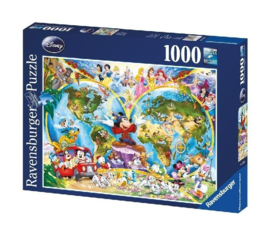 Ravensburger Disney - Wereldkaart - 1000 stukjes