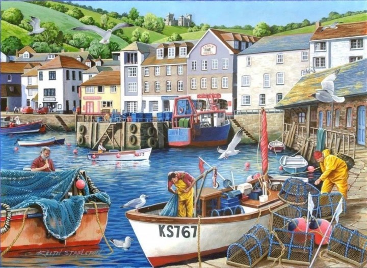 House of Puzzles - Days at the Dock - 4x500:stukjes