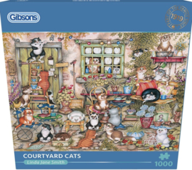 Gibsons 6428 - Courtyard Cats - 1000 stukjes