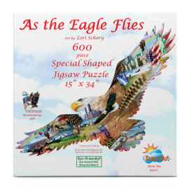 SunsOut 95421 - As the Eagle Flies - 600XL stukjes  Vormpuzzel