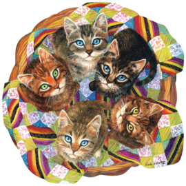 SunsOut 95023 - Kitten Basket - 750 stukjes  Vormpuzzel