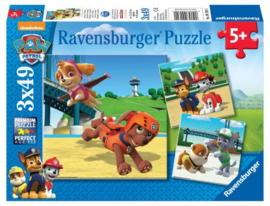 Ravensburger - Paw Patrol Team op 4 Poten - 3x49 stukjes