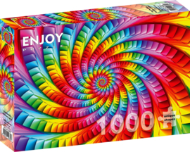 Enjoy 1635 - Psychedelic Rainbow Spiral - 1000 stukjes
